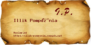 Illik Pompónia névjegykártya